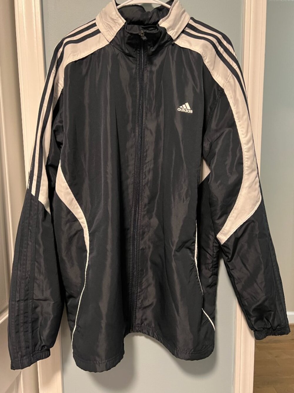 Navy Blue Vintage Adidas Jacket XL